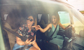 Women looking landscape window while traveling in caravan - PhotoDune Item for Sale