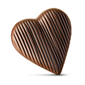 Single milk chocolate heart shaped candy isolated on the white background. - PhotoDune Item for Sale