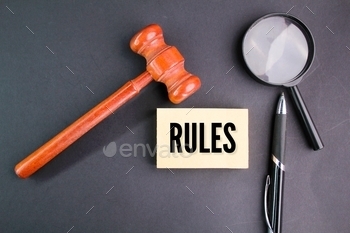  word RULES. the concept of rules or orders is set