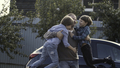 Father meets his little boys near his car outdoors. Stock. Concept of happy family and fatherhood. - PhotoDune Item for Sale