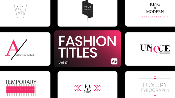 Fashion Titles 01 for After Effects alt