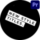New Style Titles - VideoHive Item for Sale