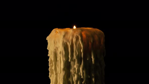 Time Lapse of a  Candle Burning