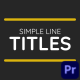 Simple Line Titles - VideoHive Item for Sale