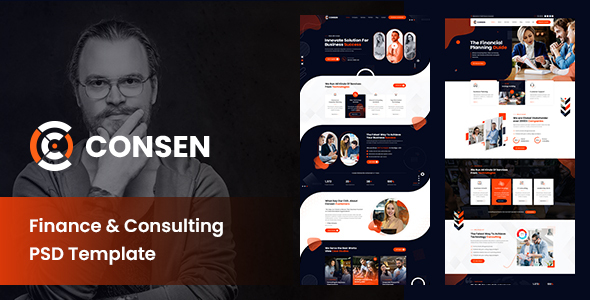 Consen – Finance and Consulting PSD Template