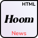 Hoom - News & Magazine HTML Template - ThemeForest Item for Sale