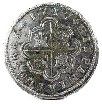 1717. Coined in Madrid. 2 reales. Reverse.