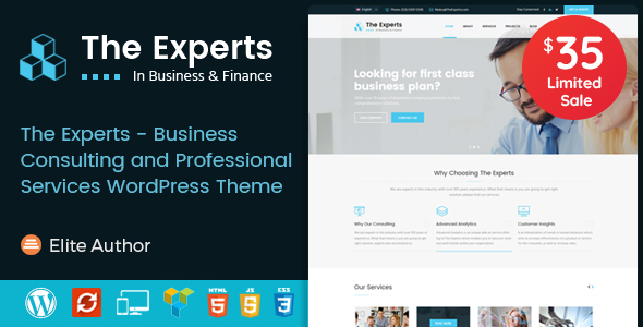 The Experts - Business Consulting and Professional Services WordPress Theme
