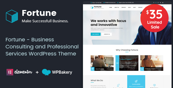 Fortune - Business Consulting and Professional Services WordPress Theme