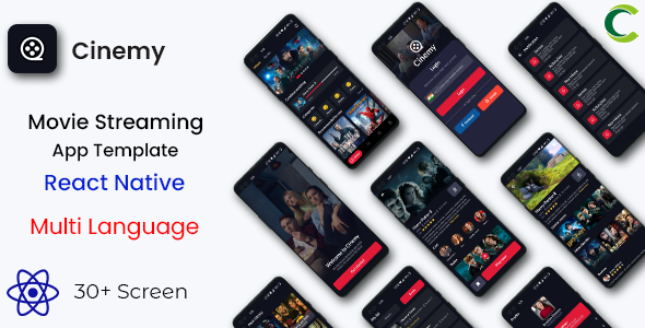 Movie App | Web Series App | Online Video Streaming App | OTT App | React Native | Cinemy
