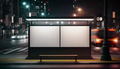 Mockup of blank advertising light box on the bus stop - PhotoDune Item for Sale