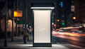 Mockup of blank advertising light box on the bus stop - PhotoDune Item for Sale