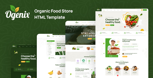 Ogenix - Organic Food Store HTML Template
