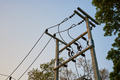 Low angle view of electric pole - PhotoDune Item for Sale