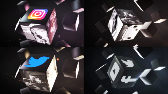 Dark Business Cubes Logo Reveals