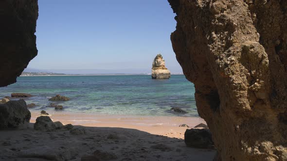 Rocks on the shore of the ocean