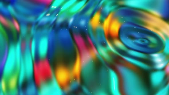 background with multicolor shapes waving abstract loop background