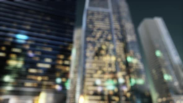 Abstract Urban Night Light Bokeh Defocused Background alt