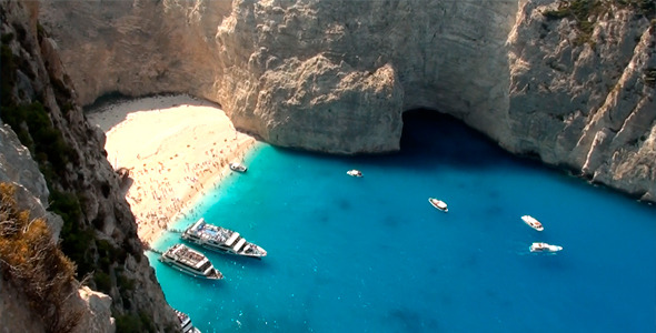 Blue Bay Between Rocks