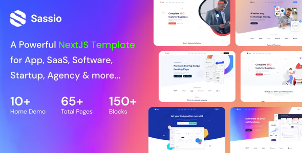 Sassio - SaaS Software & App NextJS Template