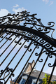 Entrance of a French mansion and blue sky on background - PhotoDune Item for Sale