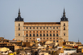 View of Alcazar of Toledo and old town at early morning - PhotoDune Item for Sale