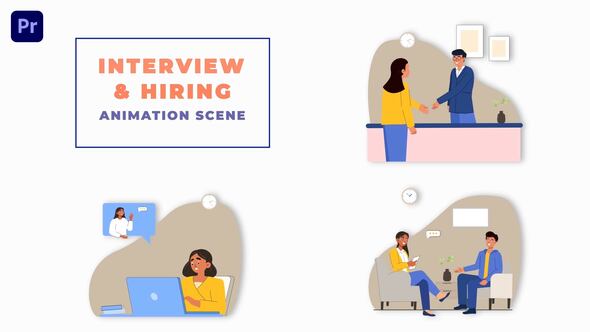 Job Interview And Hiring Premiere Pro Animation