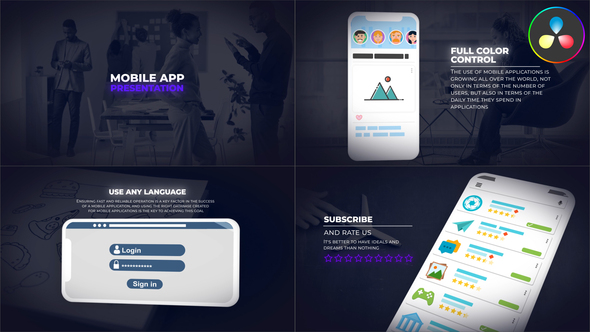 Mobile App Presentation for DaVinci Resolve