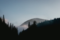 Landscape of a winter landscape with misty mountains - PhotoDune Item for Sale