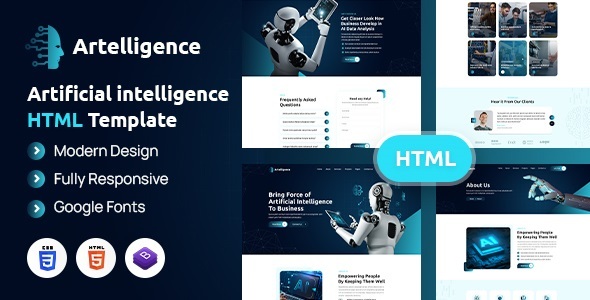 Artelligence | AI & Robotics HTML Template