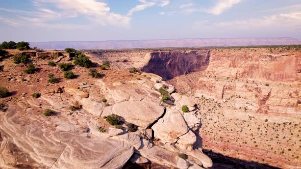 Aerial of the San Rafael River Canyon in Utah