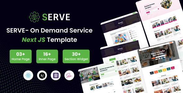 Serve - On Demand Service React Next.js Template