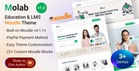 Molab | LMS & Education Moodle 4+ Theme
