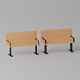 Cartoon Wooden Bench Park - 3DOcean Item for Sale