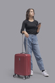Young woman traveling and using a smartphone - PhotoDune Item for Sale