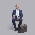 Businessman sitting on a chair and waiting - PhotoDune Item for Sale