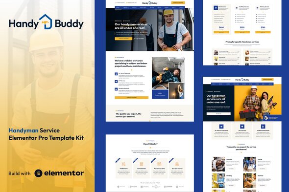 Introducing Handy Buddy: The Ultimate Handyman Services Elementor Pro Template Kit