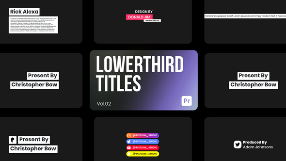 Lowerthird Titles 02 for Premiere Pro
