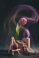 concept spring. freakebana. purple tulip and Easter eggs. easter concept. - PhotoDune Item for Sale