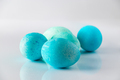Beautiful blue easter eggs on a light background. - PhotoDune Item for Sale