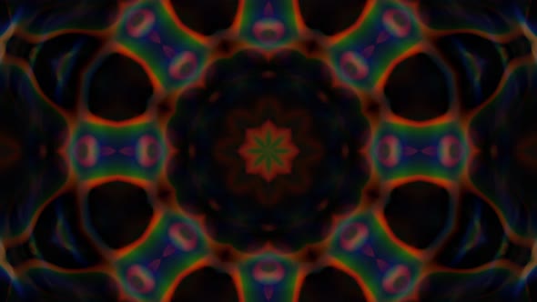 Psychedelic Mandala. Rainbow Prism Kaleidoscope Light Reflections. RGB.