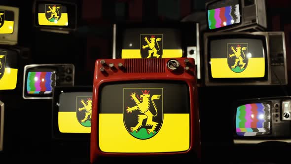 Flag of Heidelberg, Germany, on Retro TVs.