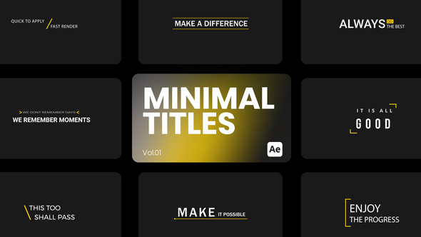Minimal Titles 01 for After Effects alt