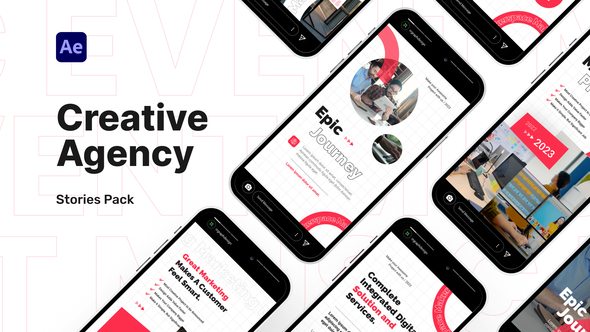 Creative Agency Stories Pack Video Display After Effect Template alt