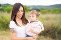 Portrait of a mum and girl in a rural landscape - PhotoDune Item for Sale