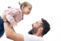 Young dad and little daughter playing outdoors - PhotoDune Item for Sale