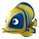 Blue fish base on mesh - 3DOcean Item for Sale