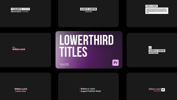 Lowerthird Titles 05 for Premiere Pro