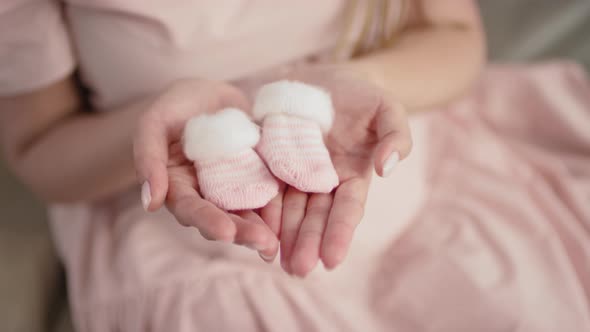 Pink Tiny Newborn Booties
