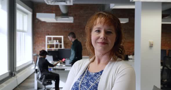 Portrait of a businesswoman working in a modern office